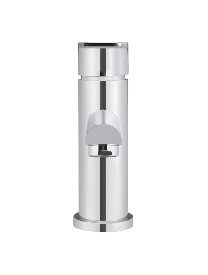 Round Paddle Basin Mixer - Polished Chrome