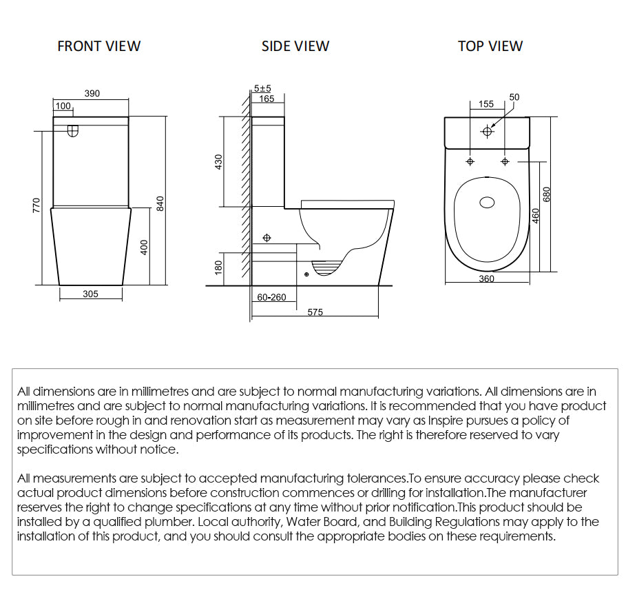 Alzano Rimless Toilet Suite Slim Seat / Geberit Cistern