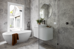 Load image into Gallery viewer, Round Freestanding Bath Spout and Hand Shower - Shadow
