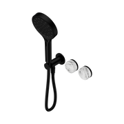 Serenity Progressive Shower System With Arabescato Corchia Handle And Serenity Hand Shower Matte Black