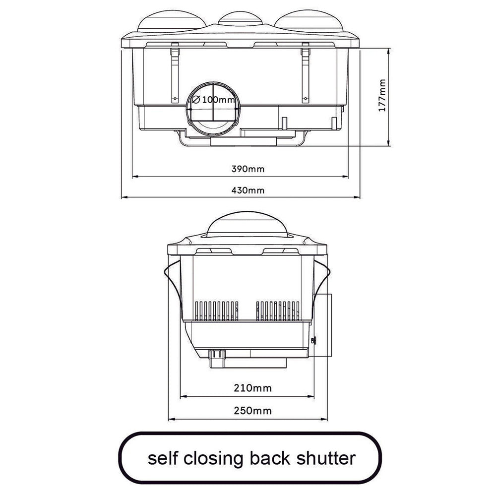 BathLux2 White  2 HEAT 3 IN 1 BATHROOM HEATER