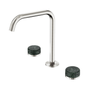 Serenity Bath/Kitchen Set Edge Spout With Verde Alpi Handle Brushed Nickel