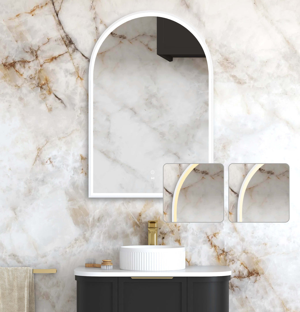 LED Archie Metal Frame Mirror 900x600