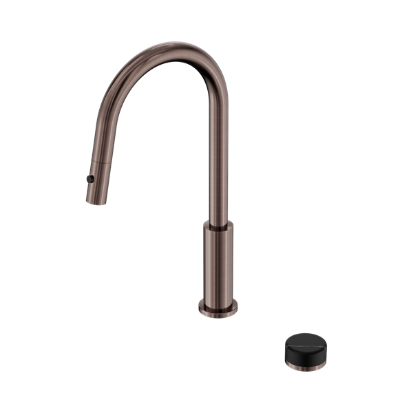 Serenity Progressive Pull Out kitchen Set With Marquina Black Handle Brushed Bronze