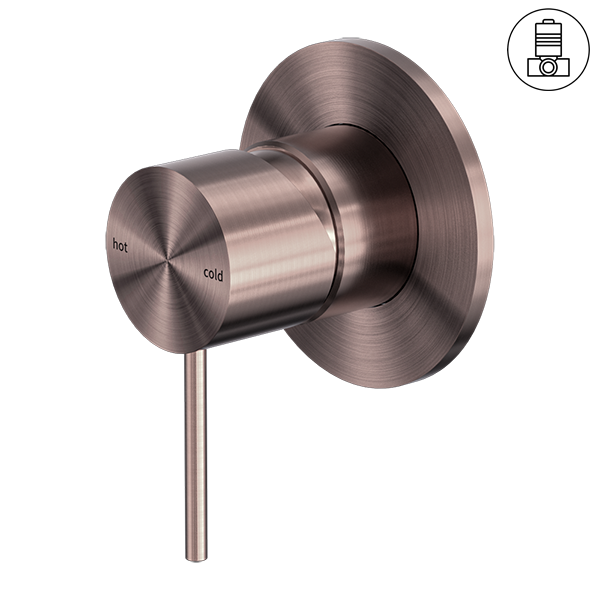 MECCA SHOWER MIXER 80MM PLATE BRUSHED BRONZE