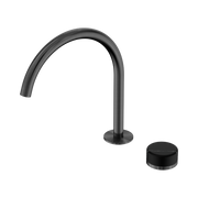 Serenity Progressive Bath/Kitchen Mixer Arc Spout With Marquina Black Handle Gun Metal