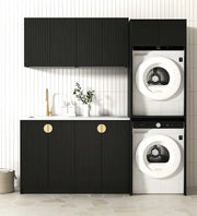 Laundry Kit 1960C Byron/Bondi Black Oak with Pure White Top