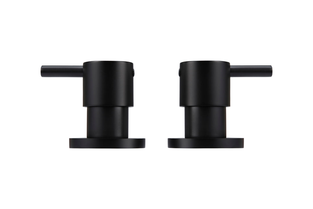 Round Quarter Turn Wall Top Assemblies - Matte Black