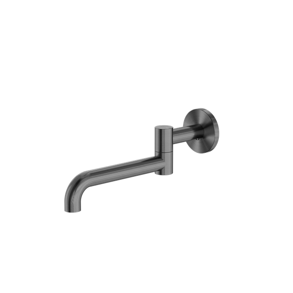 MECCA WALL MOUNTED SWIVEL BASIN/BATH SPOUT ONLY 225MM GUN METAL