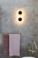 Load image into Gallery viewer, Round Double Towel Rail 600mm - PVD Tiger Bronze
