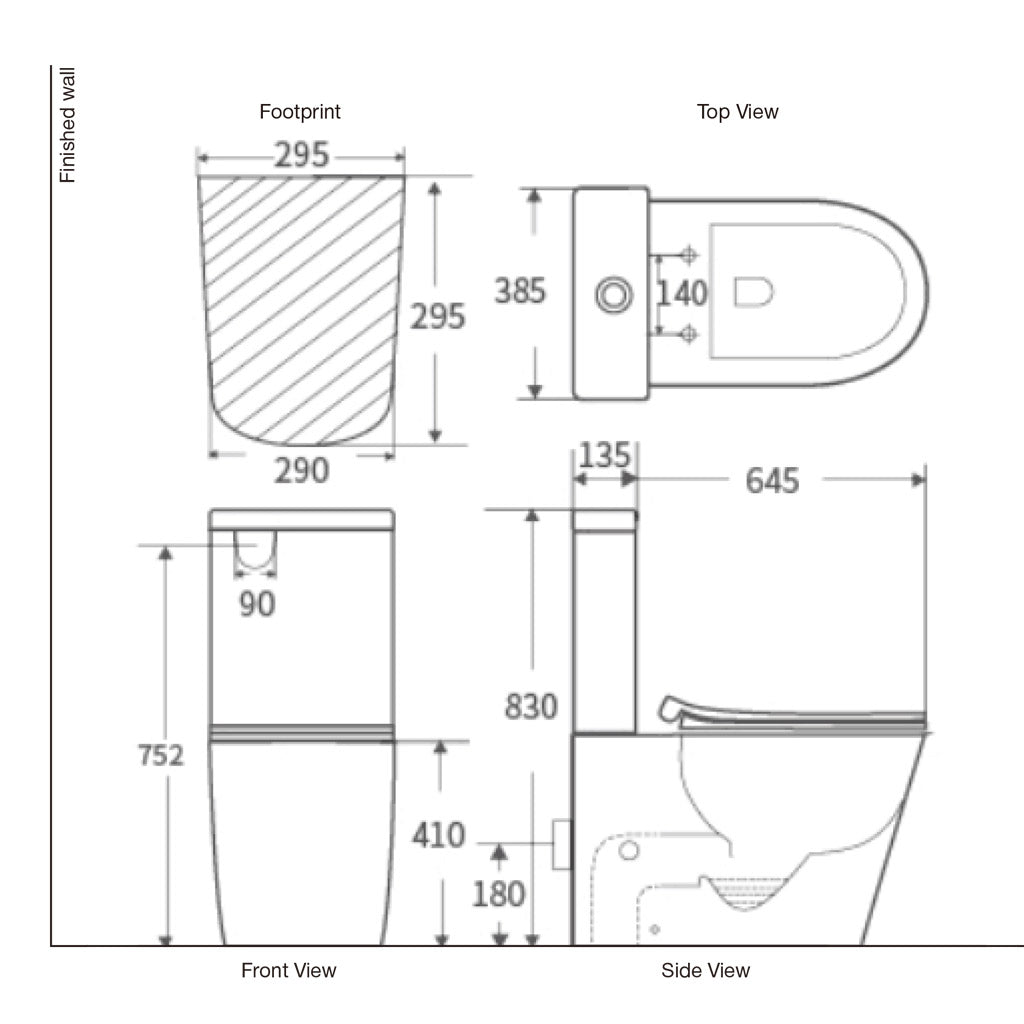 TS FLAY-R RIMLESS TOILET