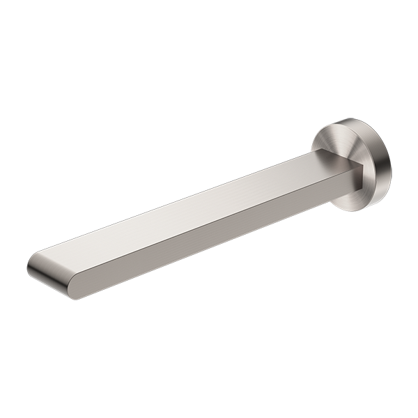 BIANCA FIXED BASIN/BATH SPOUT ONLY 240MM BRUSHED NICKEL