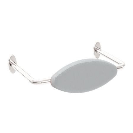 MECCA CARE DDA TOILET BACKREST BRUSHED NICKEL