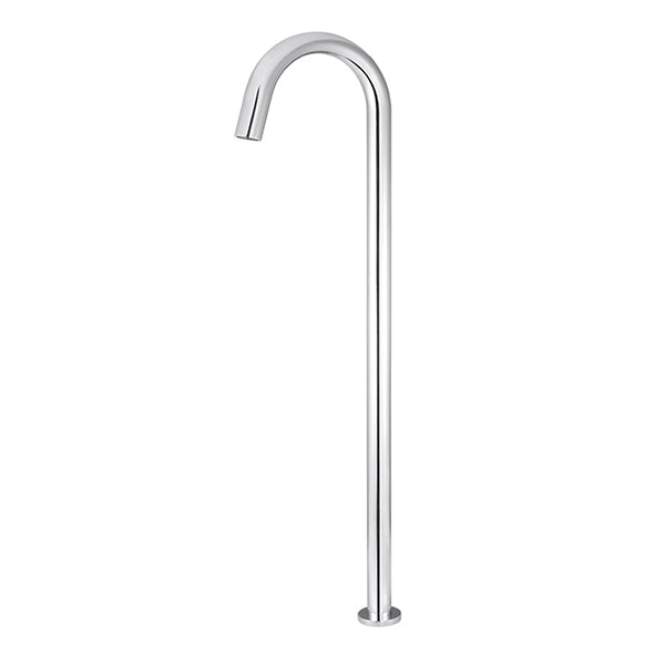 Round Freestanding Bath Spout - Polished Chrome