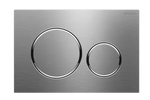 Load image into Gallery viewer, Sigma20 Dual Flush Button Round Brushed S/S Plate with Chrome Trim
