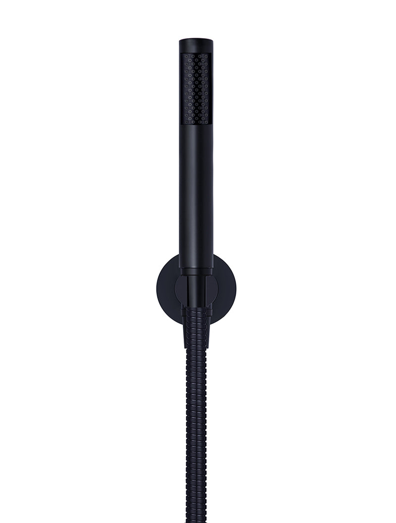 Round Hand Shower on Fixed Bracket - Matte Black
