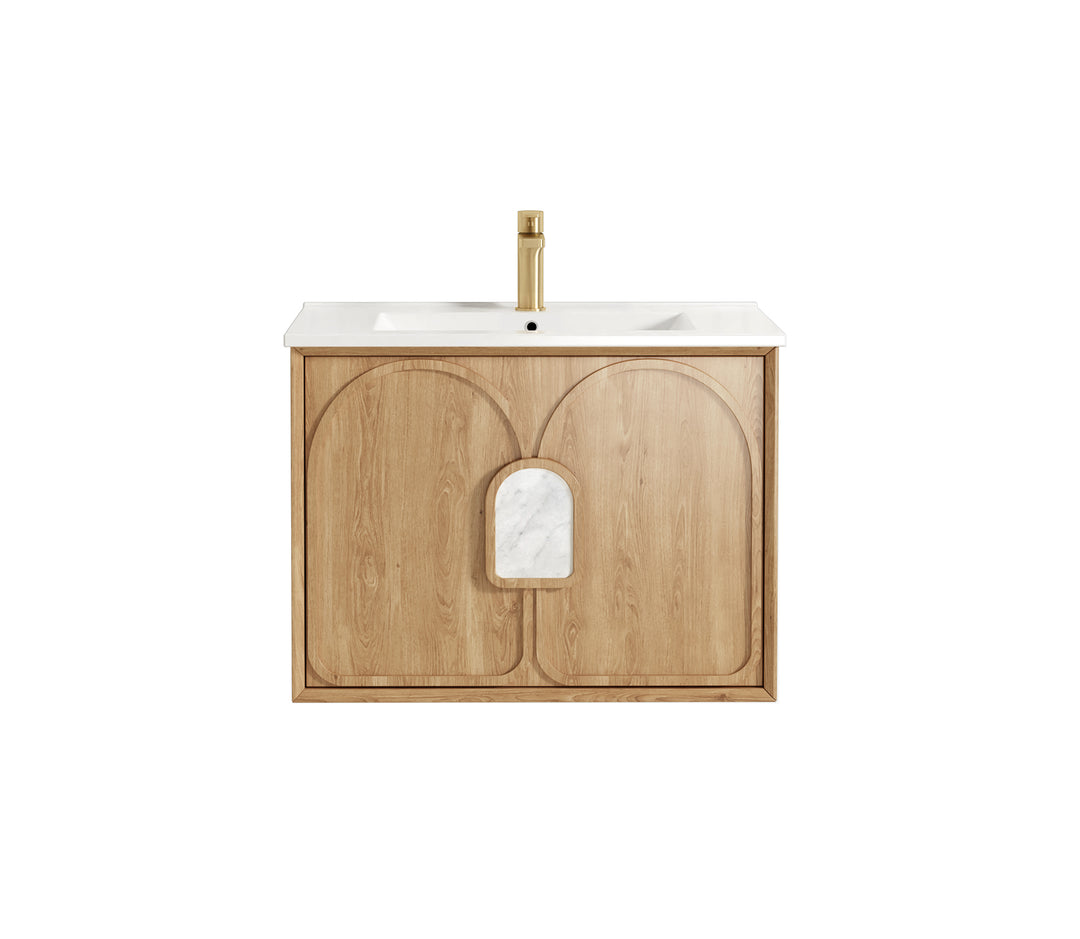 Laguna Natural Oak Wall Hung Vanity