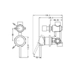Load image into Gallery viewer, DOLCE SHOWER MIXER WITH DIVERTOR SEPARATE BACK PLATE GUN METAL
