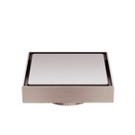 Load image into Gallery viewer, 100mm Square Tile Insert Floor Waste 80mm Outlet Brushed Bronze
