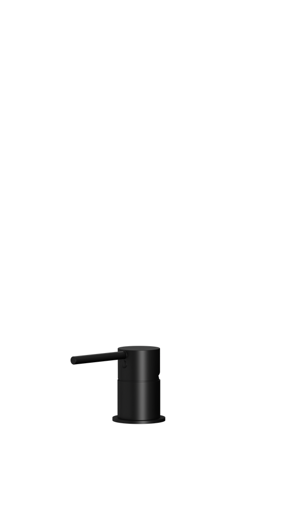 Round Deck Mounted Mixer - Matte Black