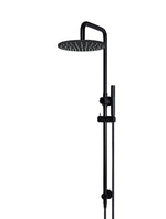 Load image into Gallery viewer, Round Combination Shower Rail 300mm Rose, Single Function Hand Shower - Matte Black
