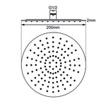 Load image into Gallery viewer, Super-slim Round Chrome Stainless Steel Shower Head 200mm
