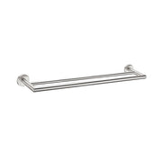 DOLCE DOUBLE TOWEL RAIL 700MM BRUSHED NICKEL