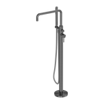 Load image into Gallery viewer, Zen SS316L Freestanding Bath Mixer With Outdoor Shower Hose Graphite
