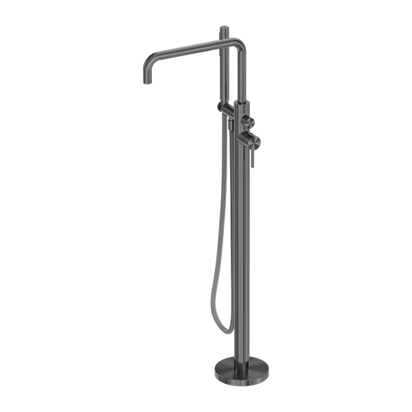 Zen SS316L Freestanding Bath Mixer With Outdoor Shower Hose Graphite
