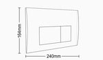 Load image into Gallery viewer, R&amp;T Dual Flush Plate Curve Square Chrome
