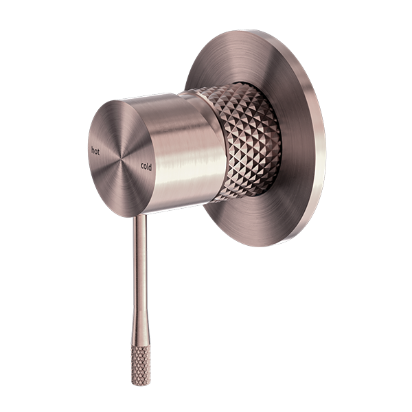 OPAL SHOWER MIXER 80MM PLATE BRUSHED BRONZE