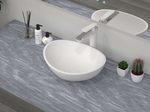 Load image into Gallery viewer, 420*340*130 White matte Cast Solid Surface Basin
