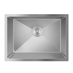 Load image into Gallery viewer, Round Corner Chrome Stainless Steel Handmade Single Bowl Kitchen Sink 580*440*230mm
