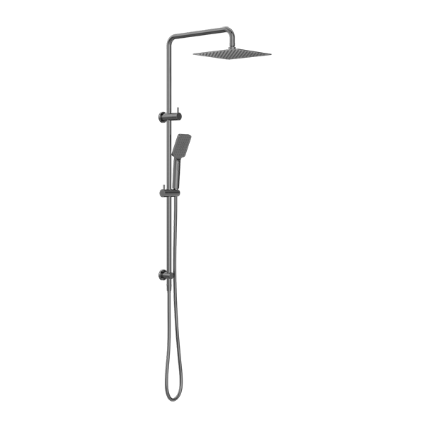 SQUARE PROJECT TWIN SHOWER GUN METAL
