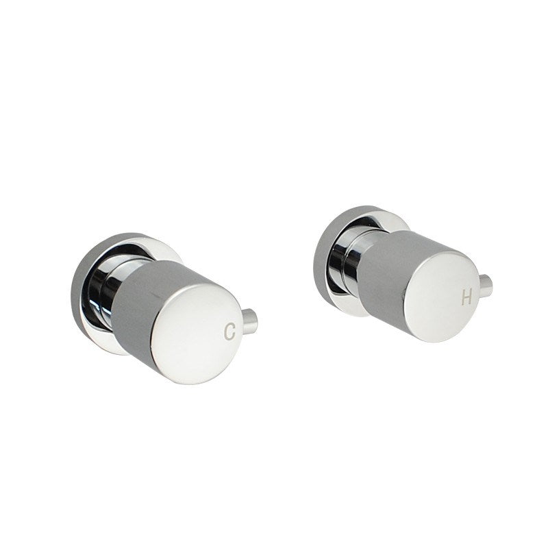 Round Chrome Shower Wall Taps