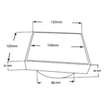 Load image into Gallery viewer, 120*120mm Chrome Stainless Steel Tile Insert Floor Drain(80mm Outlet)
