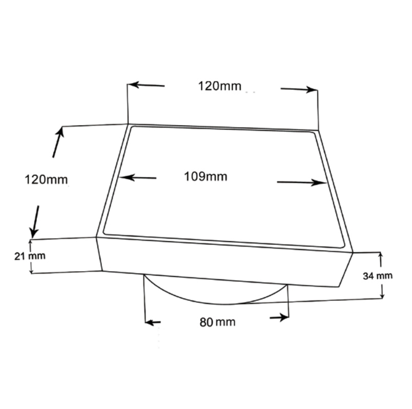 120*120mm Chrome Stainless Steel Tile Insert Floor Drain(80mm Outlet)