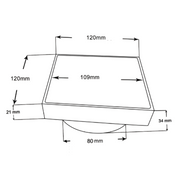 120*120mm Chrome Stainless Steel Tile Insert Floor Drain(80mm Outlet)