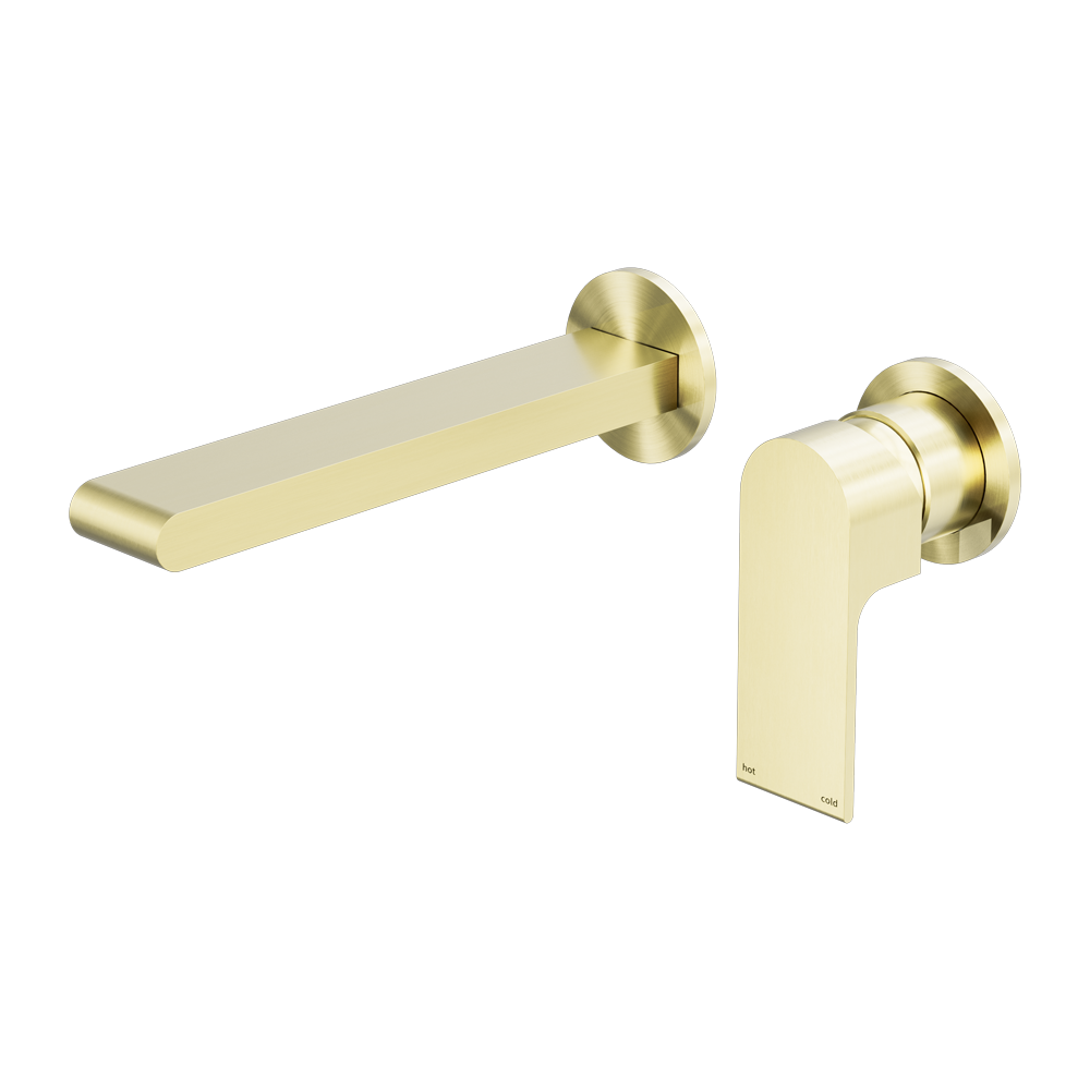 BIANCA WALL BASIN/BATH MIXER SEPARATE BACK PLATE 187MM BRUSHED GOLD