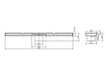 Load image into Gallery viewer, TILE INSERT V CHANNEL FLOOR GRATE 80MM OUTLET WITH HOLE SAW BRUSHED NICKEL
