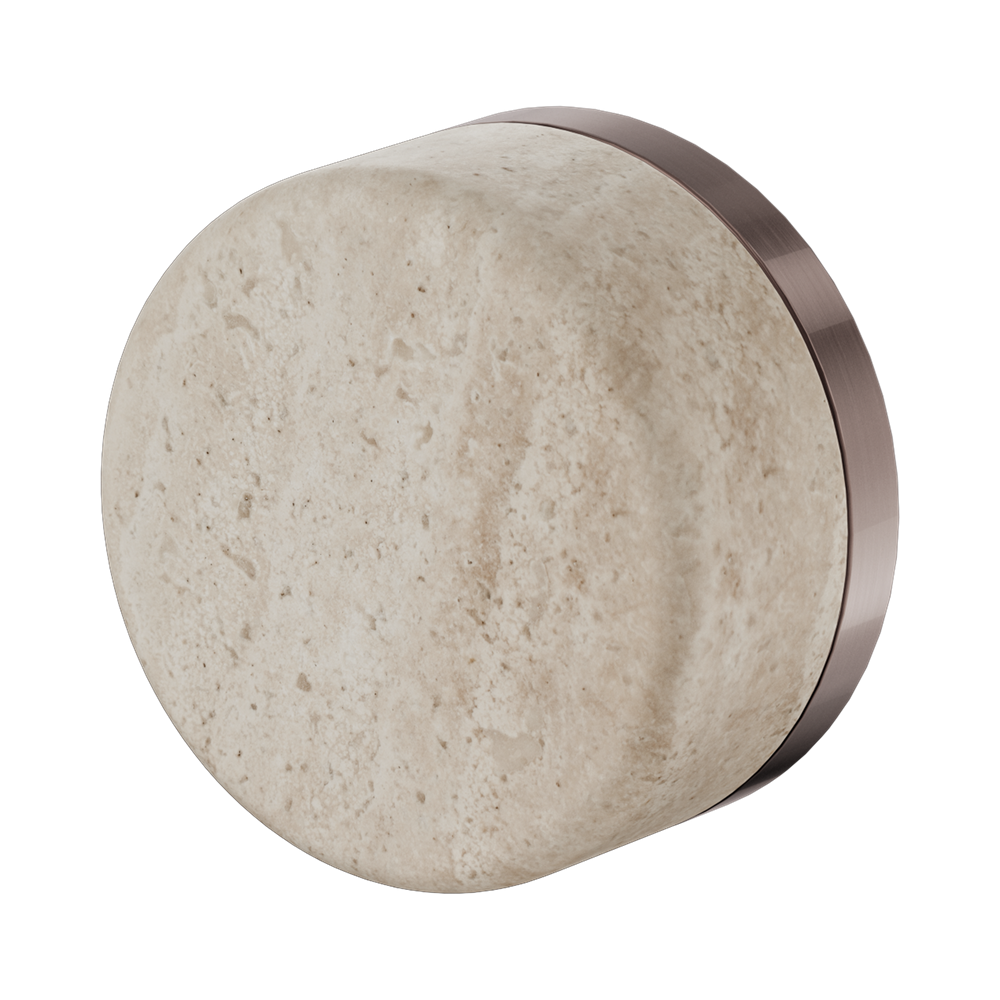 Serenity Progressive Shower Mixer With Rome Travertine Handle Brushed Bronze