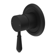 YORK SHOWER MIXER WITH METAL LEVER MATTE BLACK