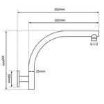 Load image into Gallery viewer, Round Chrome Swivel Wall Mounted Shower Arm
