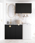 Load image into Gallery viewer, Laundry Kit 1715DR-A Marlo Black with Pure White Top and 400 Drawer Unit
