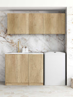 Load image into Gallery viewer, Laundry Kit 1715B Byron/Bondi Natural Oak with Natural Carrara Marble Top
