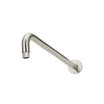 Load image into Gallery viewer, Round Wall Shower Curved Arm 400mm - PDV Brushed Nickel
