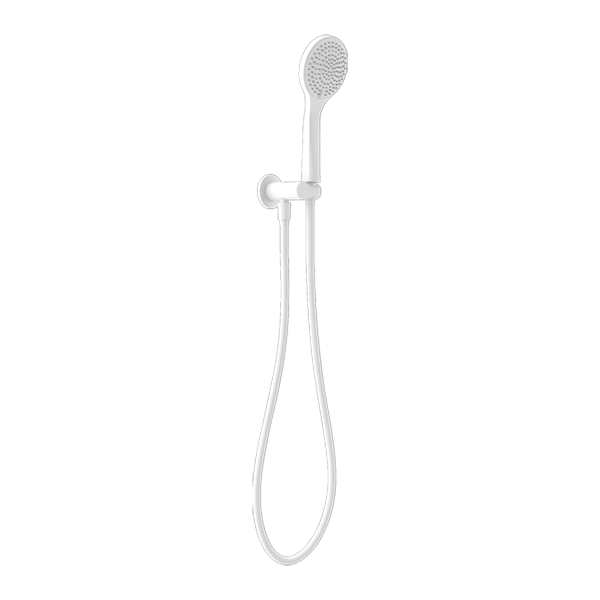 MECCA SHOWER ON BRACKET WITH AIR SHOWER MATTE WHITE