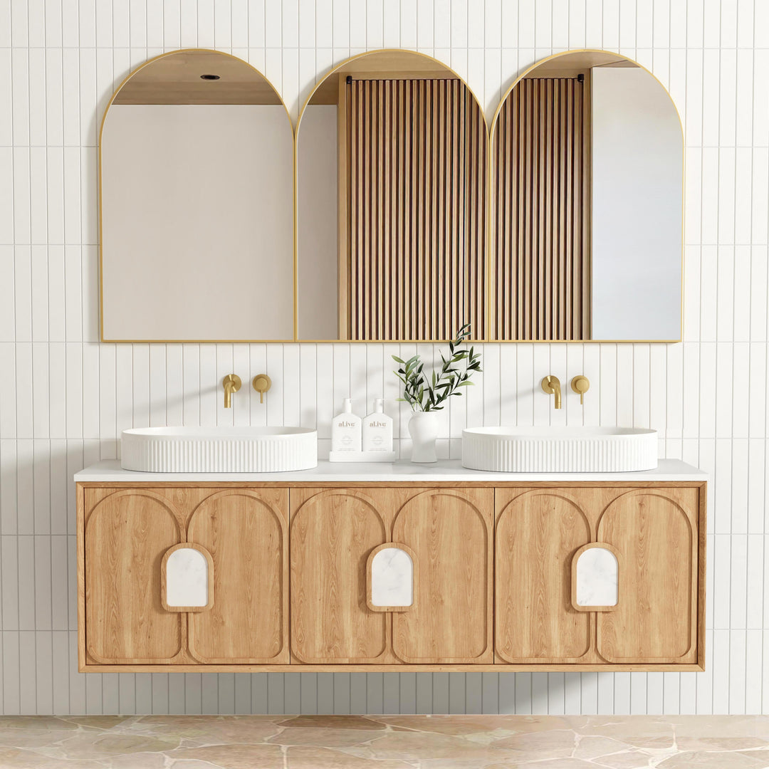 Laguna Natural Oak Wall Hung Vanity