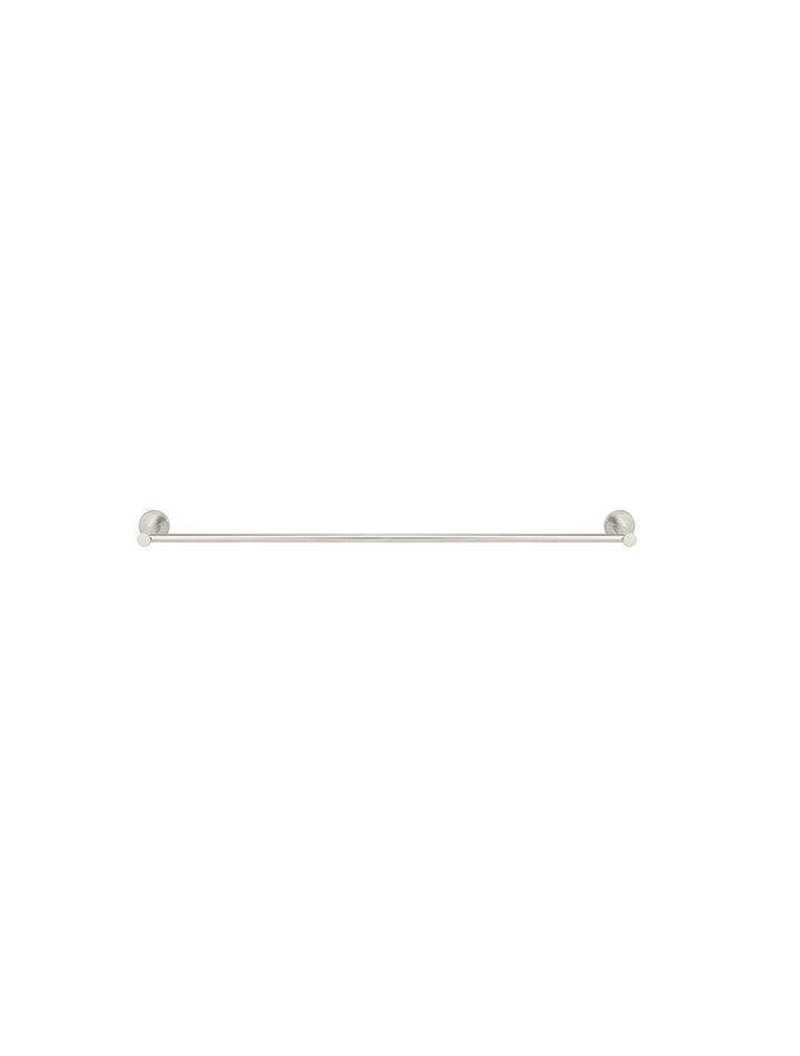 Round Single Towel Rail 600mm - Brushed Nickel