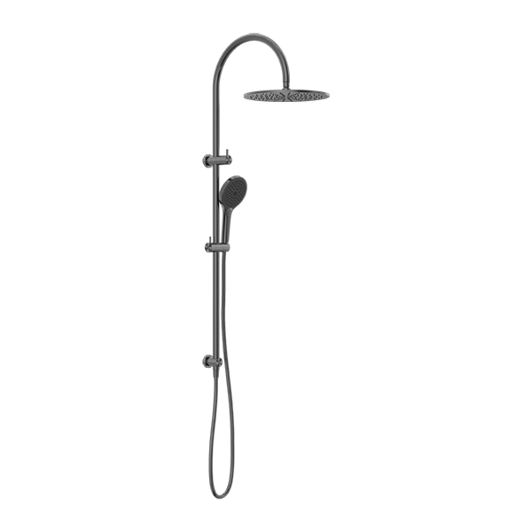 MECCA TWIN SHOWER WITH AIR SHOWER II GUN METAL